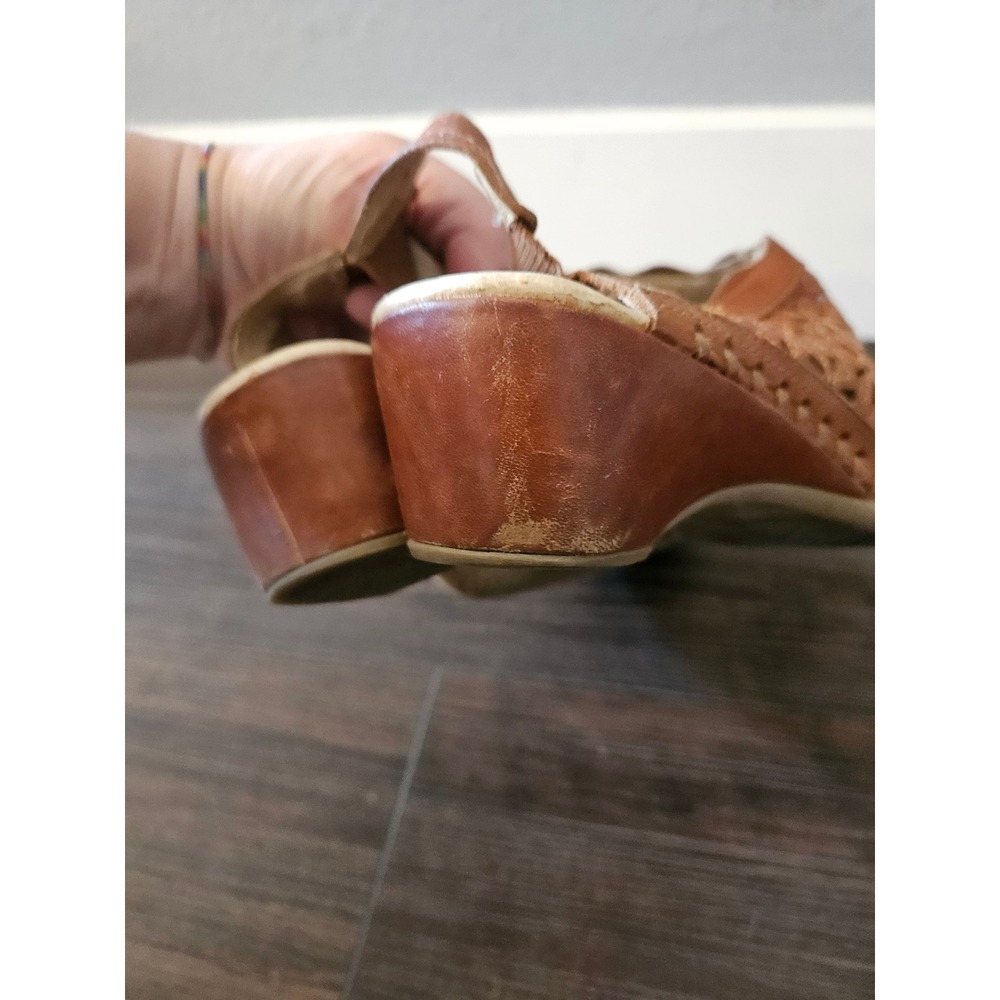 PIKOLINOS Leather Daisy Cutout Scalloped Mules Artisan Boho Cottagecore - Sz 40 - Picture 6 of 12